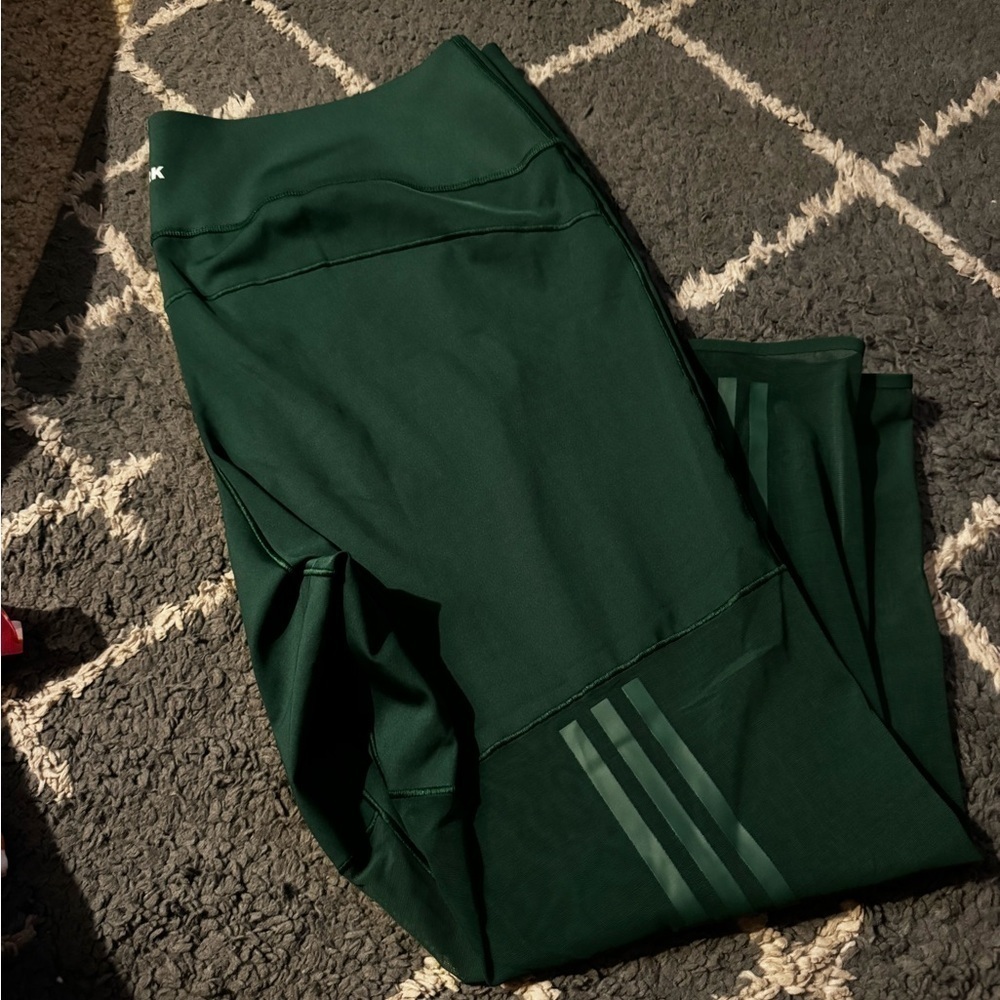 IVY PARK x Adidas Green 3-Stripe Mesh High Leggings - Picture 5 of 10